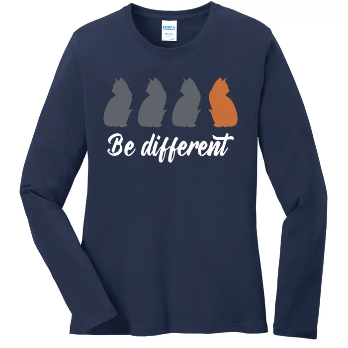 Cats Be Different Ladies Long Sleeve Shirt