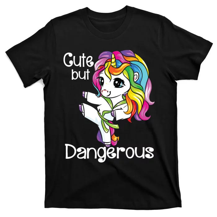 Cute But Dangerous Funny Karate Unicorn T-Shirt