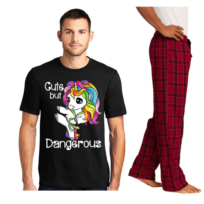 Cute But Dangerous Funny Karate Unicorn Pajama Set