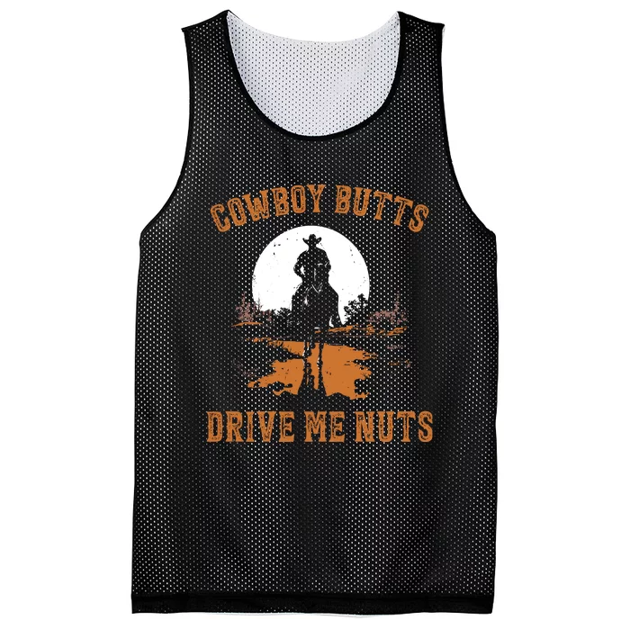 Cowboy Butts Drive Me Nuts Mesh Reversible Basketball Jersey Tank