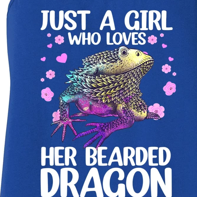 Cute Bearded Dragon For Women Girls Bearded Dragon Lovers Women's Racerback Tank