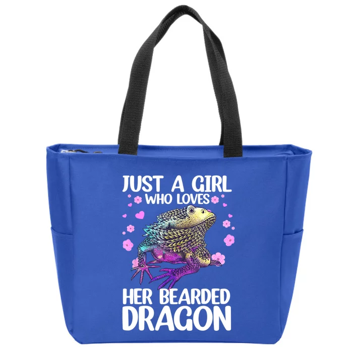 Cute Bearded Dragon For Women Girls Bearded Dragon Lovers Zip Tote Bag