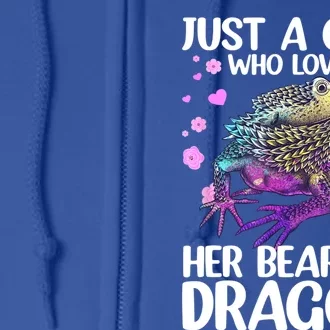 Cute Bearded Dragon For Women Girls Bearded Dragon Lovers Full Zip Hoodie