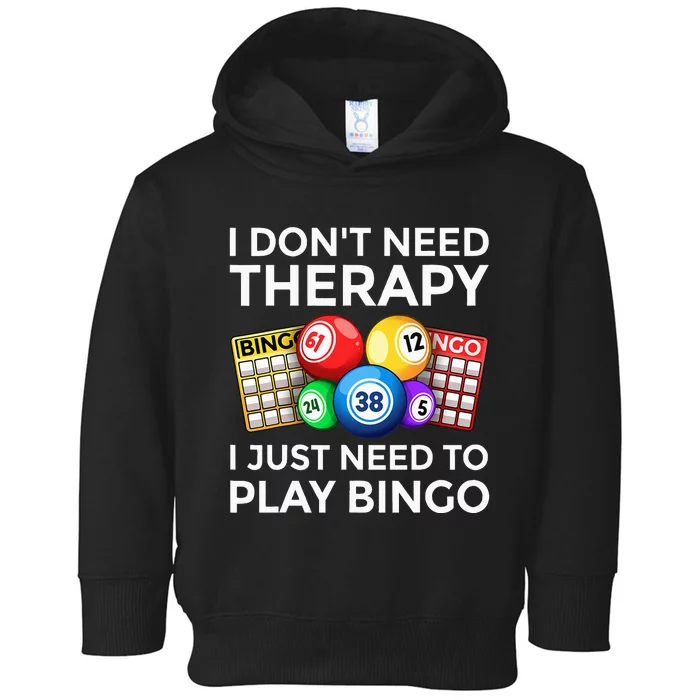 Cute Bingo Design For Wo Casino Gambling Bingo Lovers Toddler Hoodie