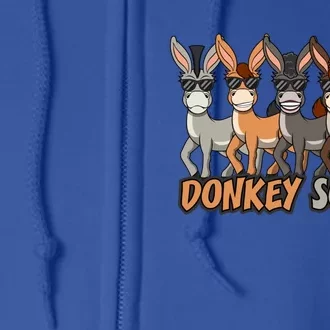 Cute Baby Donkey Squad Mule Gift Full Zip Hoodie