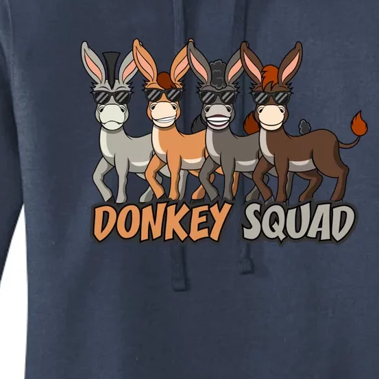 Cute Baby Donkey Squad Mule Gift Women's Pullover Hoodie