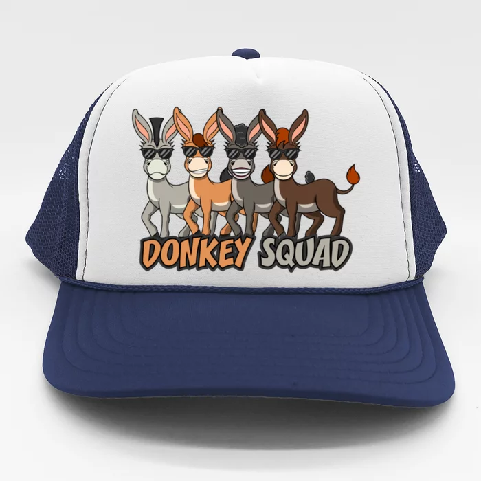 Cute Baby Donkey Squad Mule Gift Trucker Hat