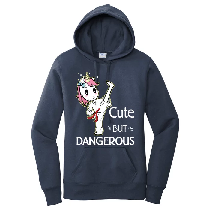 Cute But Dangerous Funny Karate Taekwondo Women's Pullover Hoodie