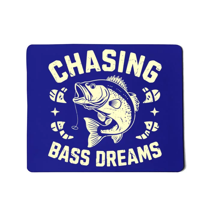 Chasing Bass Dreams Bass Fishing Gift Mousepad