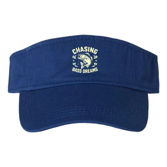 Chasing Bass Dreams Bass Fishing Gift Valucap Bio-Washed Visor