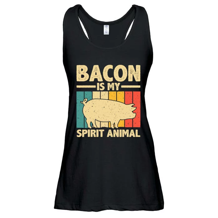 Cool Bacon Design Bacon Pig Pork Lover Ladies Essential Flowy Tank