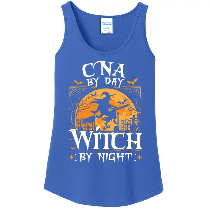 Cna By Day Witch By Night Halloween For Nurse Gift Ladies Essential Tank