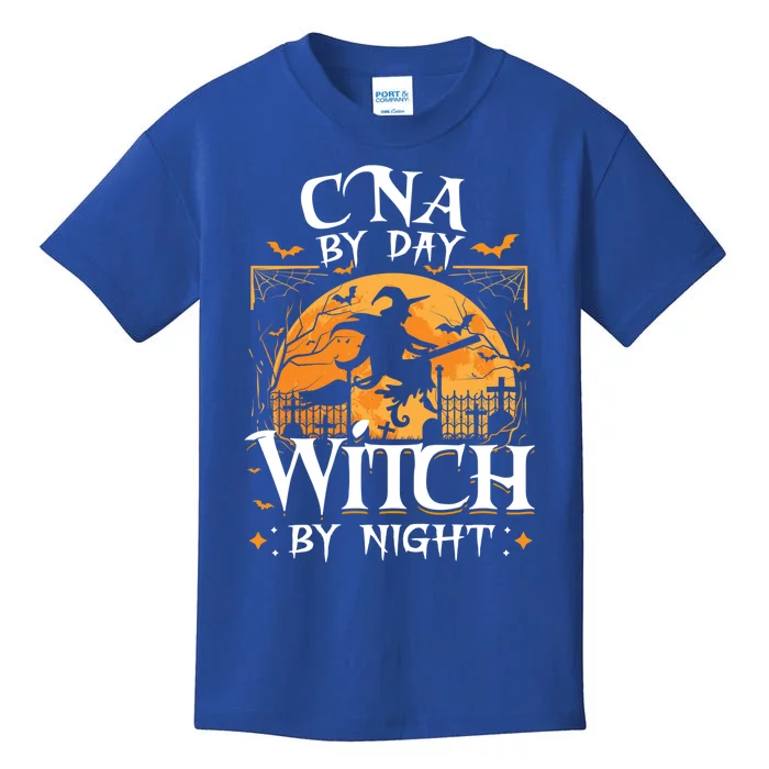 Cna By Day Witch By Night Halloween For Nurse Gift Kids T-Shirt