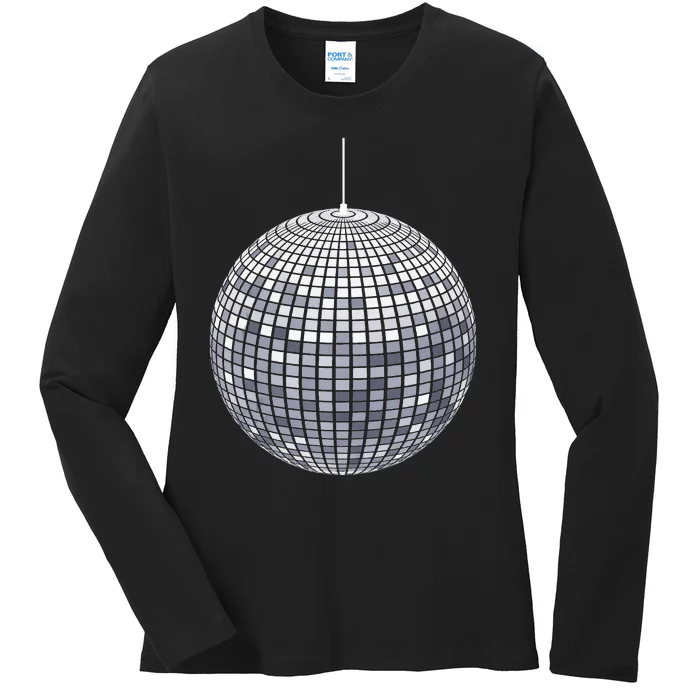 Cute Ball Disco Funny Dancer Seventies Dance Teacher Gift Ladies Long Sleeve Shirt