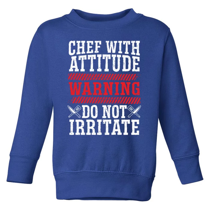 Culinary Badass Distressed Chef Gift Toddler Sweatshirt