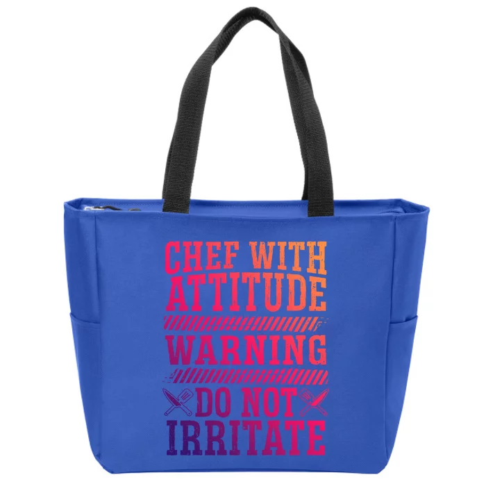 Culinary Badass Distressed Chef Gift Zip Tote Bag