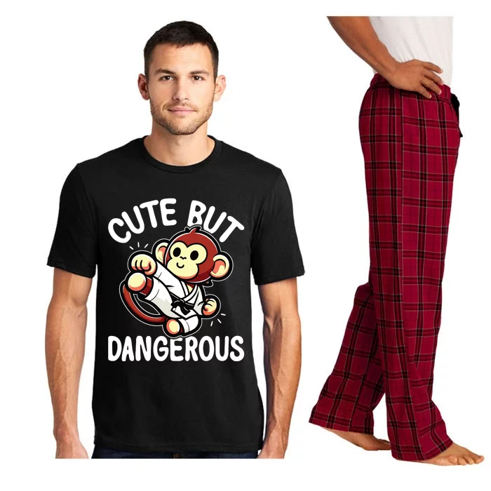 Cute But Dangerous Karate Taekwondo Monkey Karate Girl Pajama Set