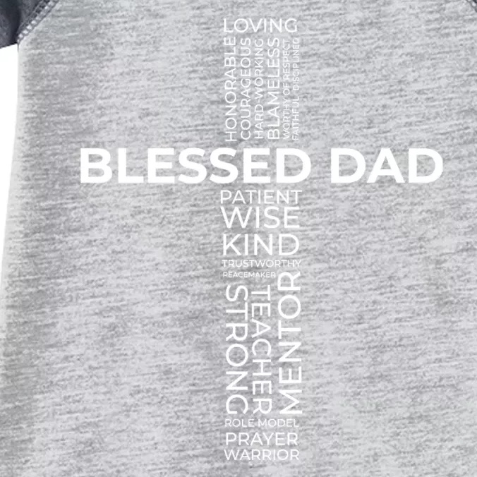 Christian Blessed Dad Cross FatherS Day Infant Baby Jersey Bodysuit