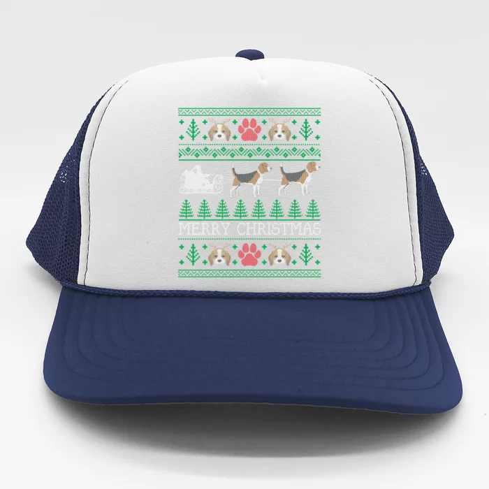 Christmas Beagle Dog Lovers Owners Beagle Ugly Christmas Meaningful Gift Trucker Hat