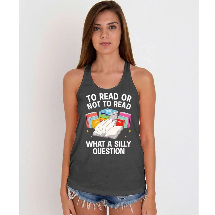 Cute Book Design For Women Bookworm Reader Women's Knotted Racerback Tank