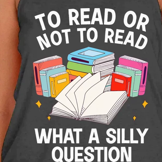 Cute Book Design For Women Bookworm Reader Women's Knotted Racerback Tank