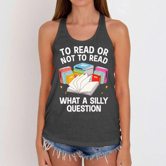 Cute Book Design For Women Bookworm Reader Women's Knotted Racerback Tank