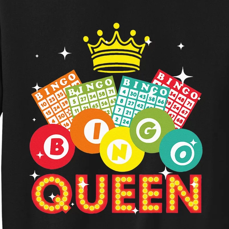 Cute Bingo Designs For Women Mom Bingo Lovers Casino Players Tall Sweatshirt