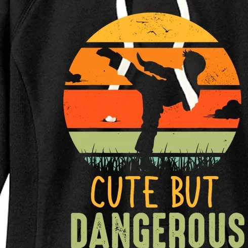 Cute But Dangerous Karate Student Trainee Karateka Master Women's Fleece Hoodie