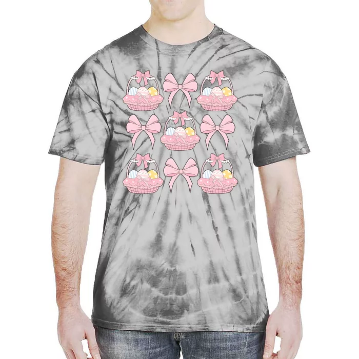 Coquette Bunny Easter Vibes Tie-Dye T-Shirt