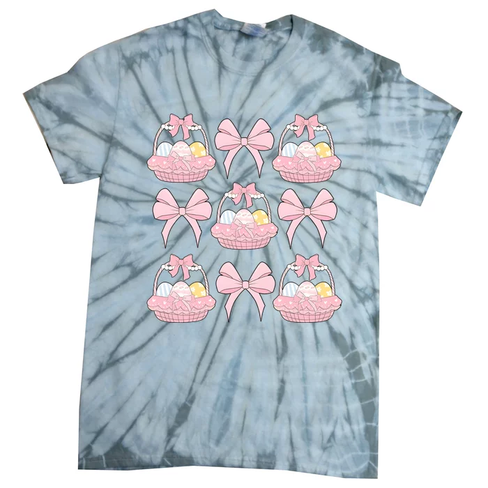 Coquette Bunny Easter Vibes Tie-Dye T-Shirt