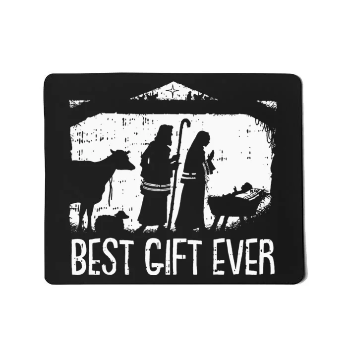 Christian Best Ever Christmas Cool Jesus Nativity Scene Mousepad