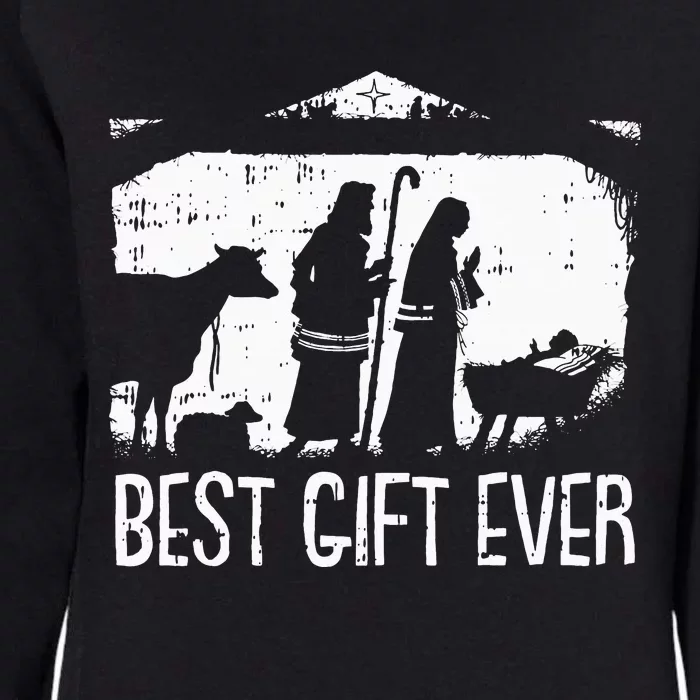 Christian Best Ever Christmas Cool Jesus Nativity Scene Womens California Wash Sweatshirt