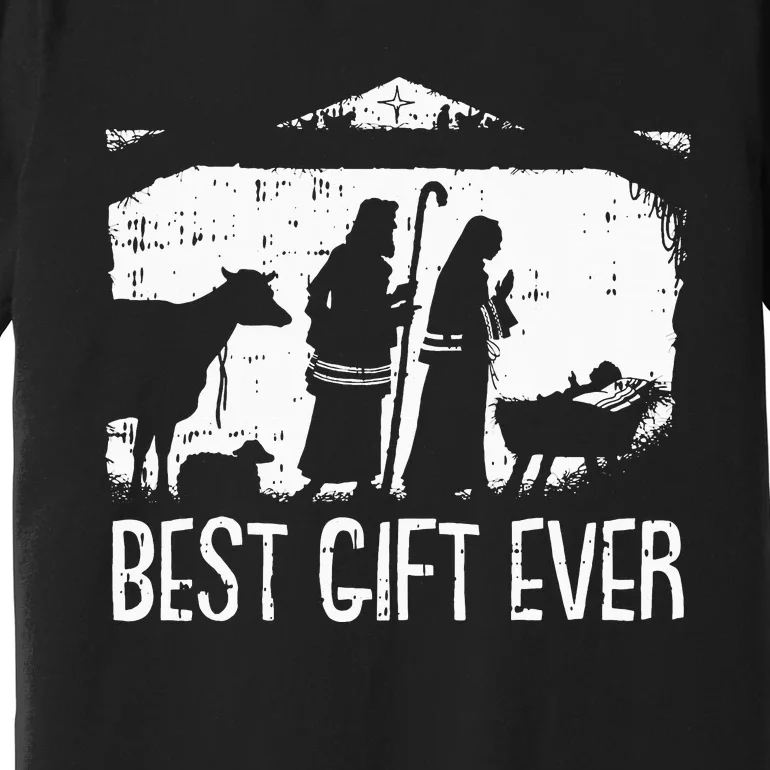 Christian Best Ever Christmas Cool Jesus Nativity Scene Premium T-Shirt