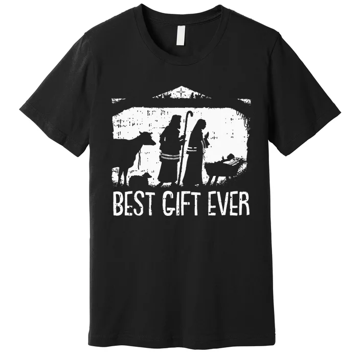 Christian Best Ever Christmas Cool Jesus Nativity Scene Premium T-Shirt