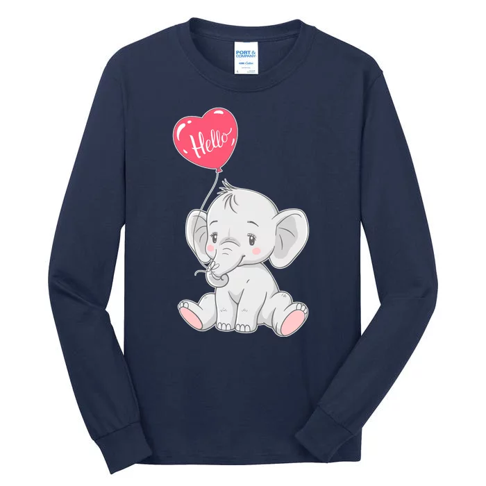 Cute Baby Elephant With Balloon Tall Long Sleeve T-Shirt