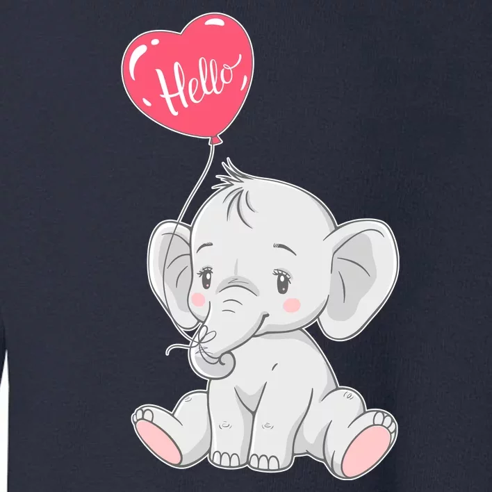 Cute Baby Elephant With Balloon Toddler Sweatshirt