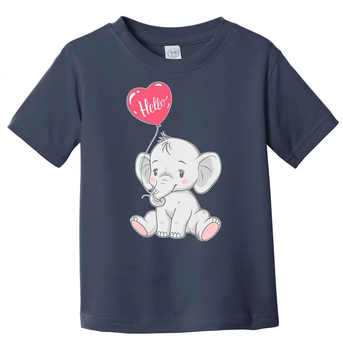 Cute Baby Elephant With Balloon Toddler T-Shirt