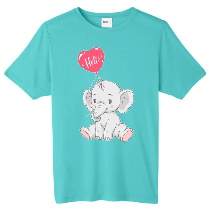 Cute Baby Elephant With Balloon ChromaSoft Performance T-Shirt