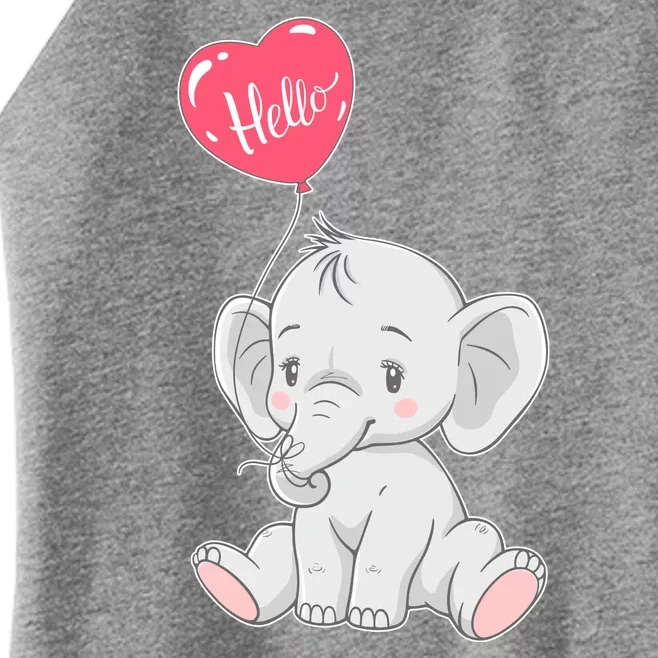 Cute Baby Elephant With Balloon Women’s Perfect Tri Rocker Tank