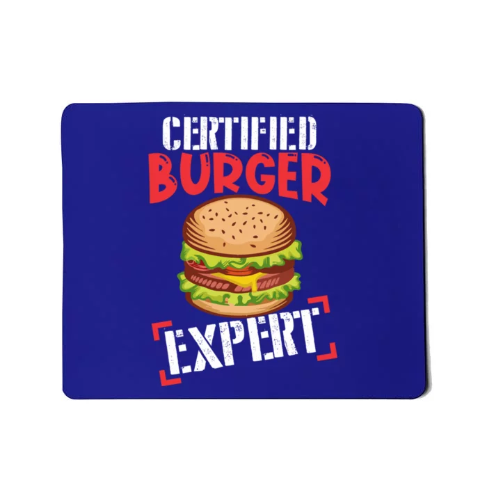 Certified Burger Expert Bbq Meat Eater Grilling Gift Mousepad