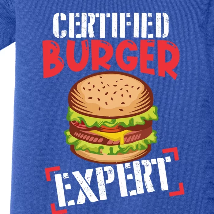 Certified Burger Expert Bbq Meat Eater Grilling Gift Baby Bodysuit