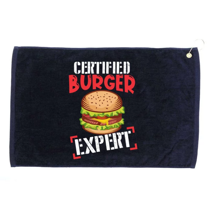 Certified Burger Expert Bbq Meat Eater Grilling Gift Grommeted Golf Towel