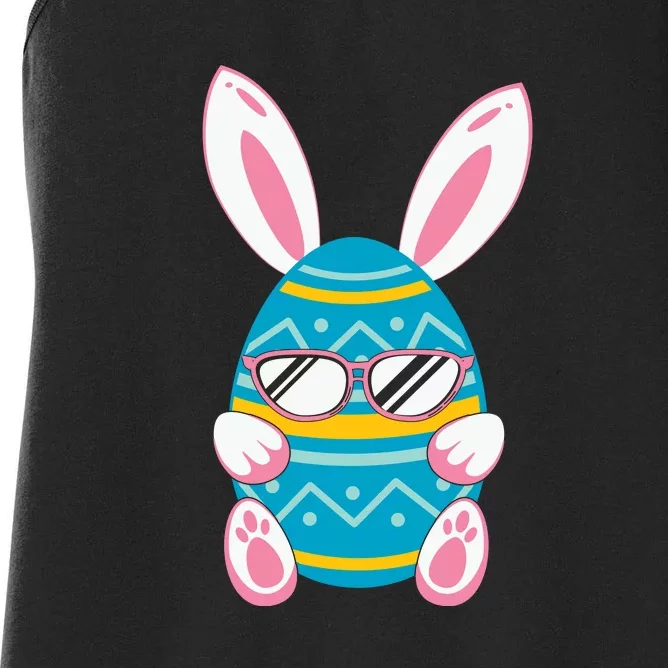 Cute Bunny Egg Glasses Family Easter Day Women's Racerback Tank