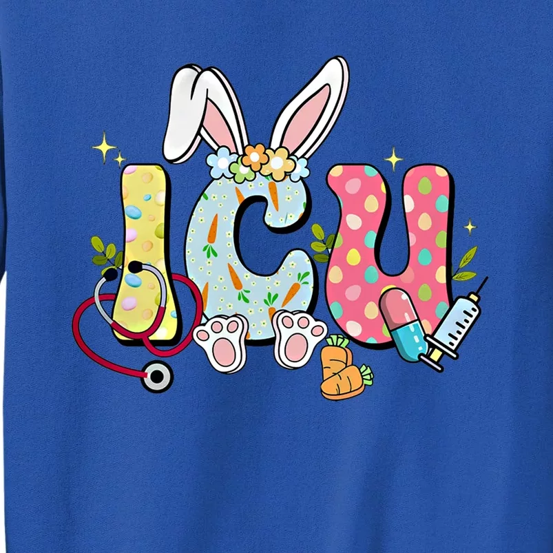 Cute Bunny Ears Stethoscope Happy Easter Day Icu Nurse Gift Sweatshirt