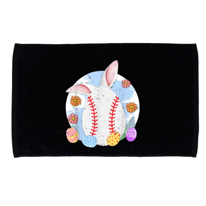 Cute Baseball Easter Egg Bunny Costume Happy Easter Day Microfiber Hand Towel