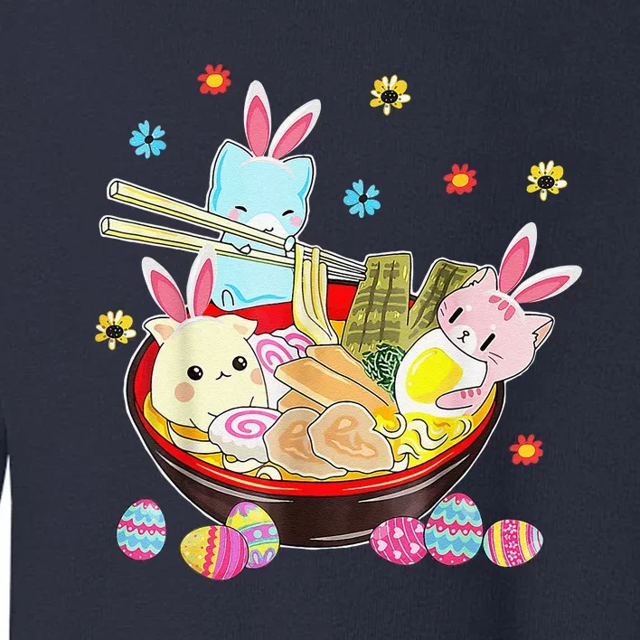 Cat Bunny Ears Ramen Kawaii Easter Day Anime Lover Rabbit Toddler Sweatshirt