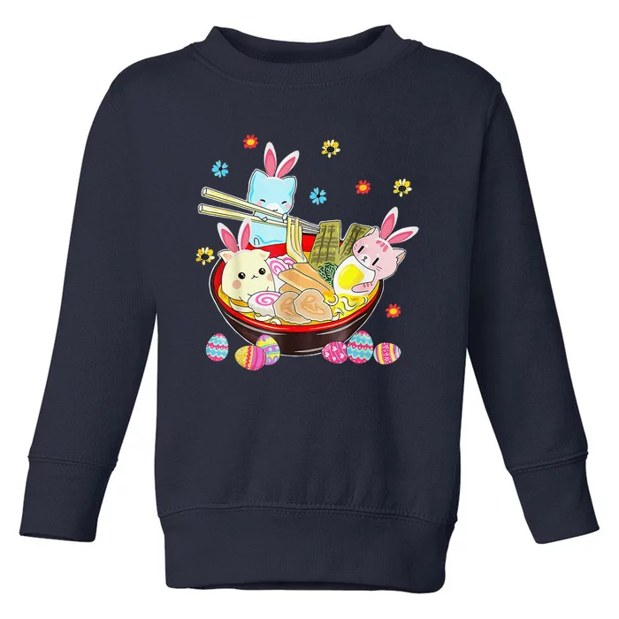 Cat Bunny Ears Ramen Kawaii Easter Day Anime Lover Rabbit Toddler Sweatshirt