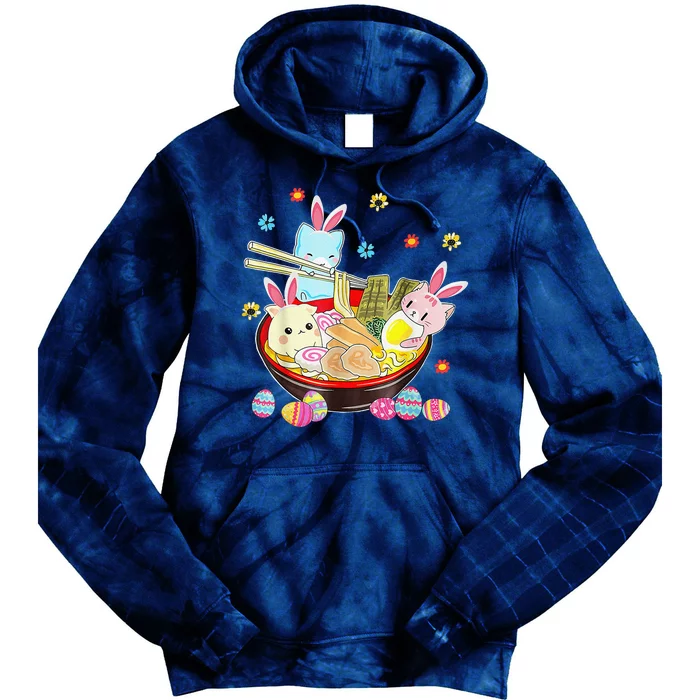 Cat Bunny Ears Ramen Kawaii Easter Day Anime Lover Rabbit Tie Dye Hoodie