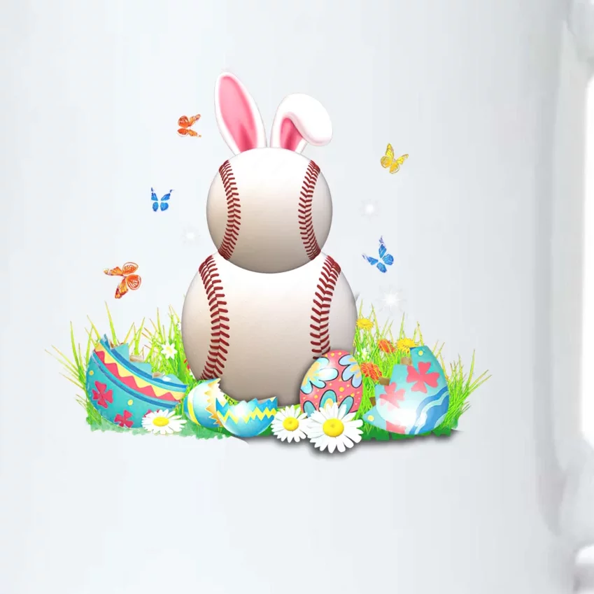 Cute Baseball Easter Egg Bunny Cute Gift Gift Black Color Changing Mug