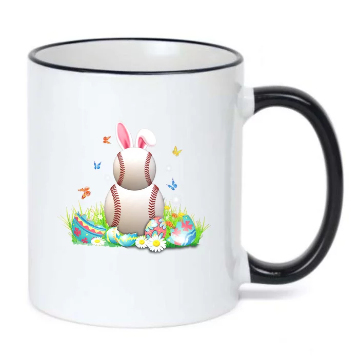 Cute Baseball Easter Egg Bunny Cute Gift Gift Black Color Changing Mug